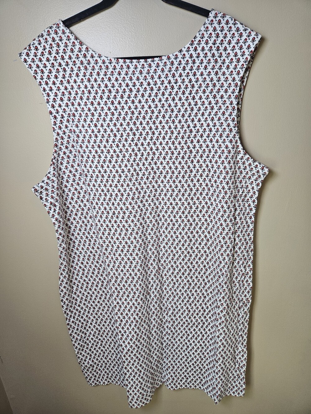 Boden White Floral Sleeveless Knee Length Cotton Dress Plus 20 22 Long Casual 2X